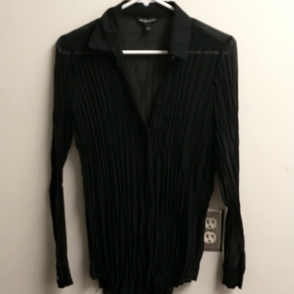 Rock & Republic black sheer blouse